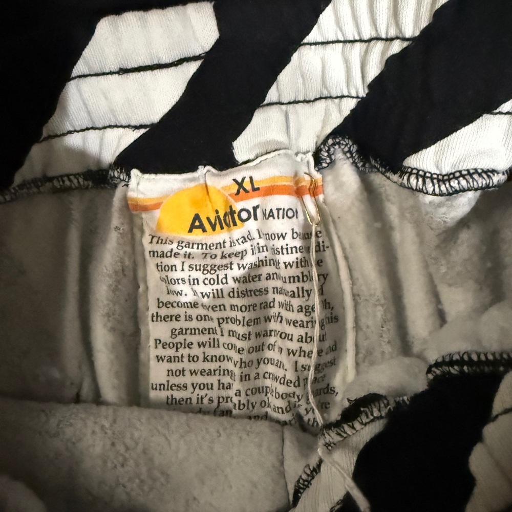 NWT Aviator Nation Black Hoodie set size XL with smiley yellow detail. - Picture 4 of 9